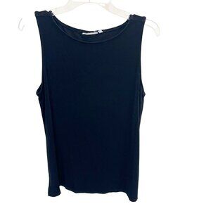 Chico's Travelers Black Tank Top Wrinkle Resistant - Size 2, Large